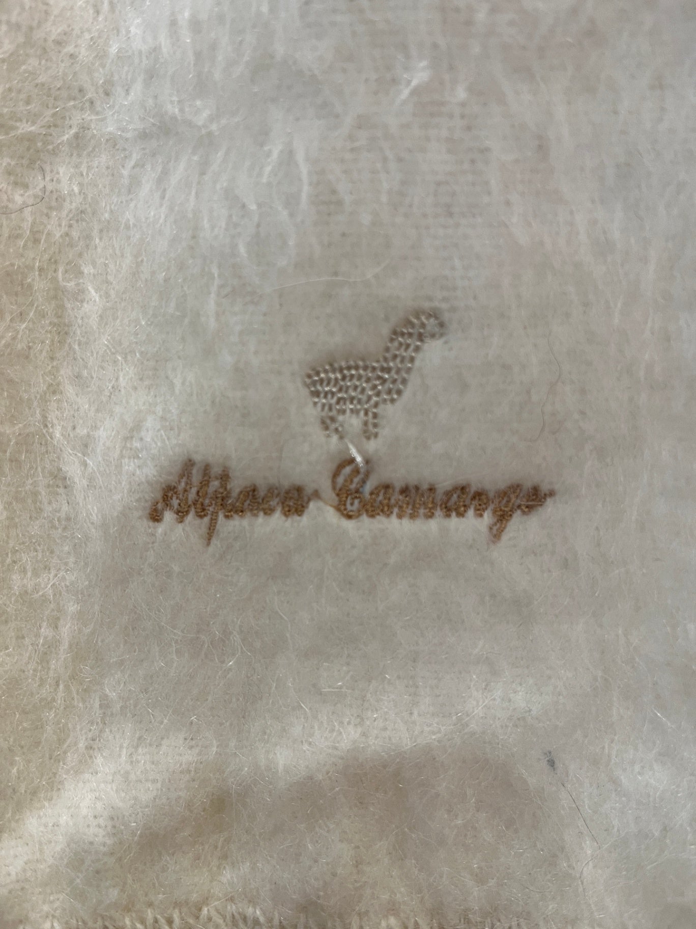 Alpaca Camargo Cream Scarf 