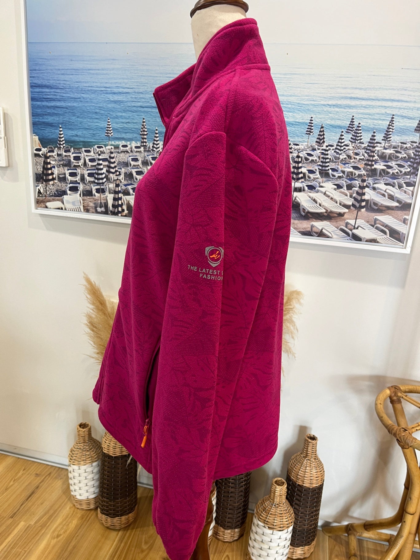 Fashion Wear Cerise Polar Fleece Jacket Size M