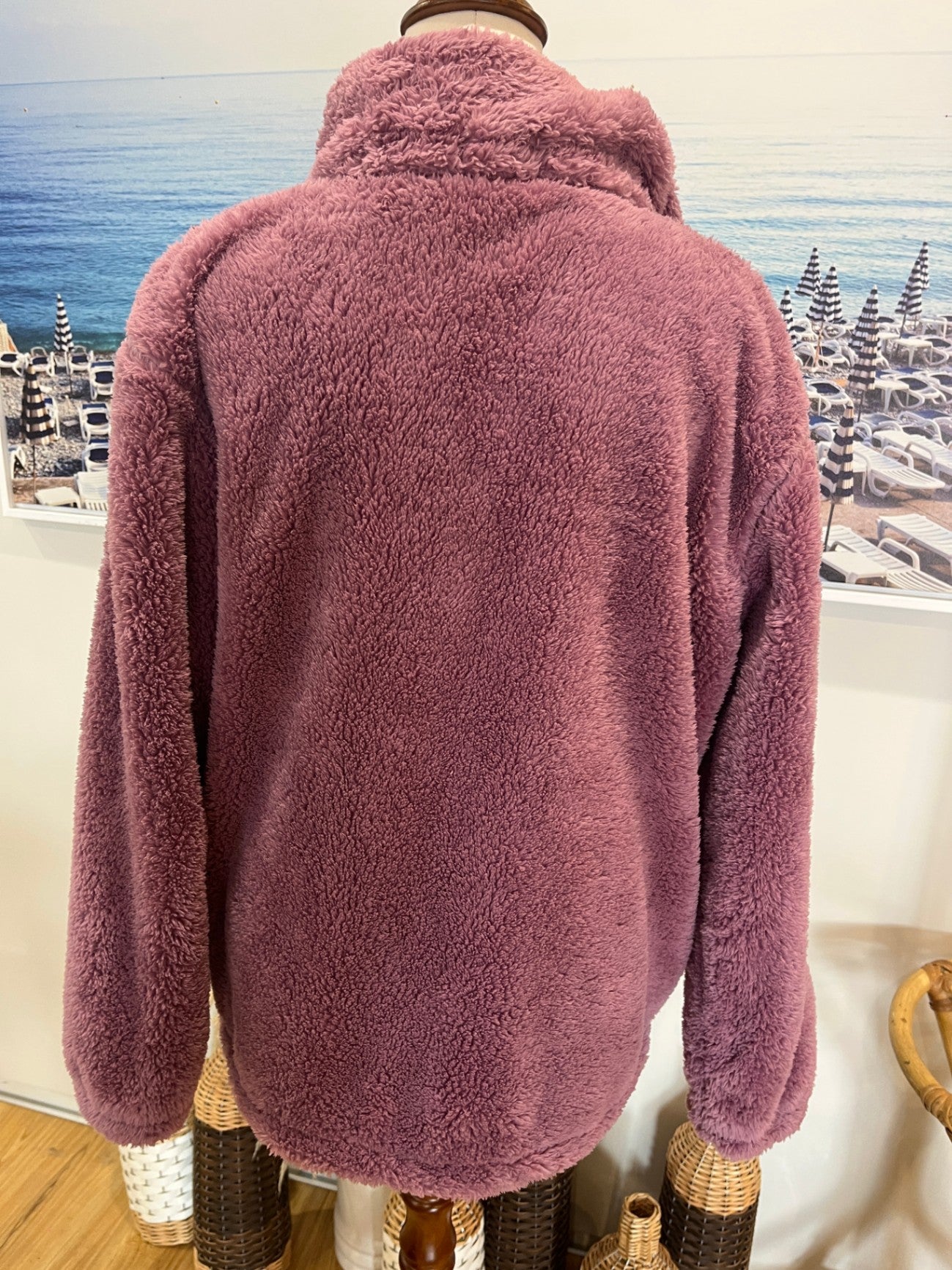 CHASE Fluffy Purple Jacket Size Large