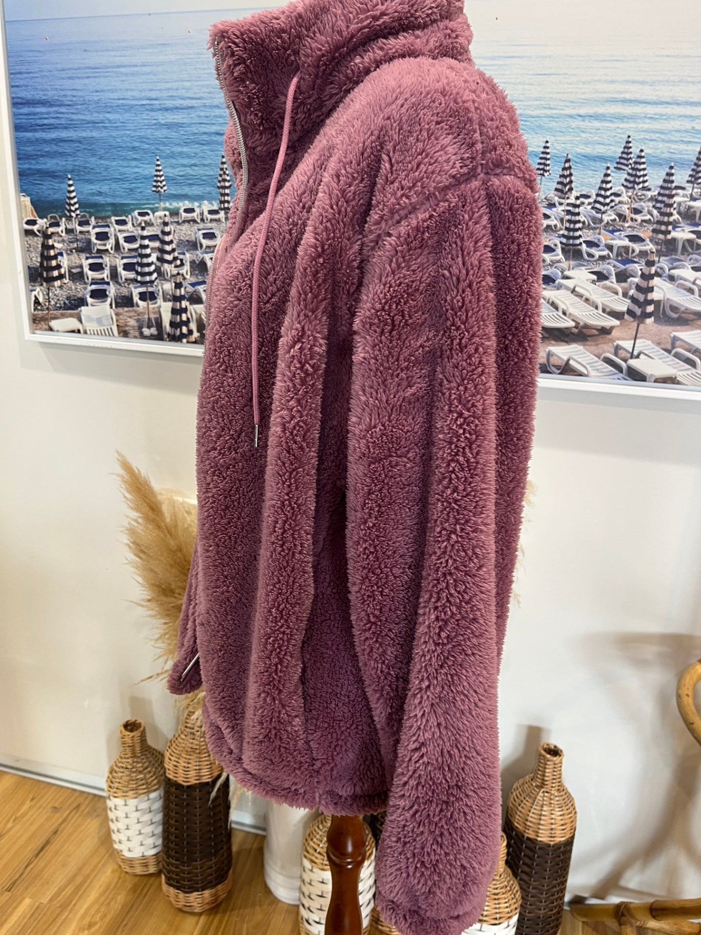 CHASE Fluffy Purple Jacket Size Large
