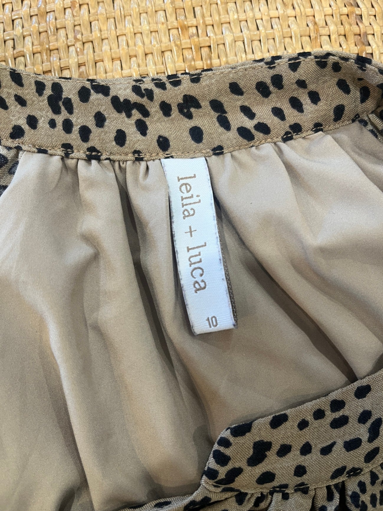 Leila + Luca Brown Layered Dress Size 10