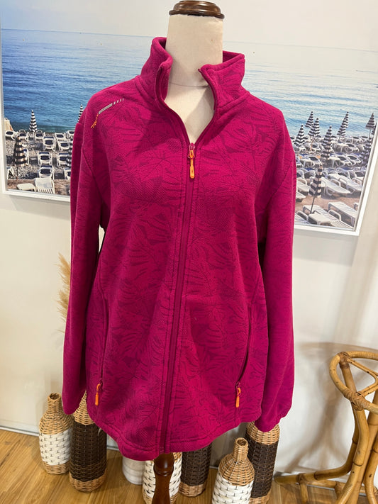 Fashion Wear Cerise Polar Fleece Jacket Size M