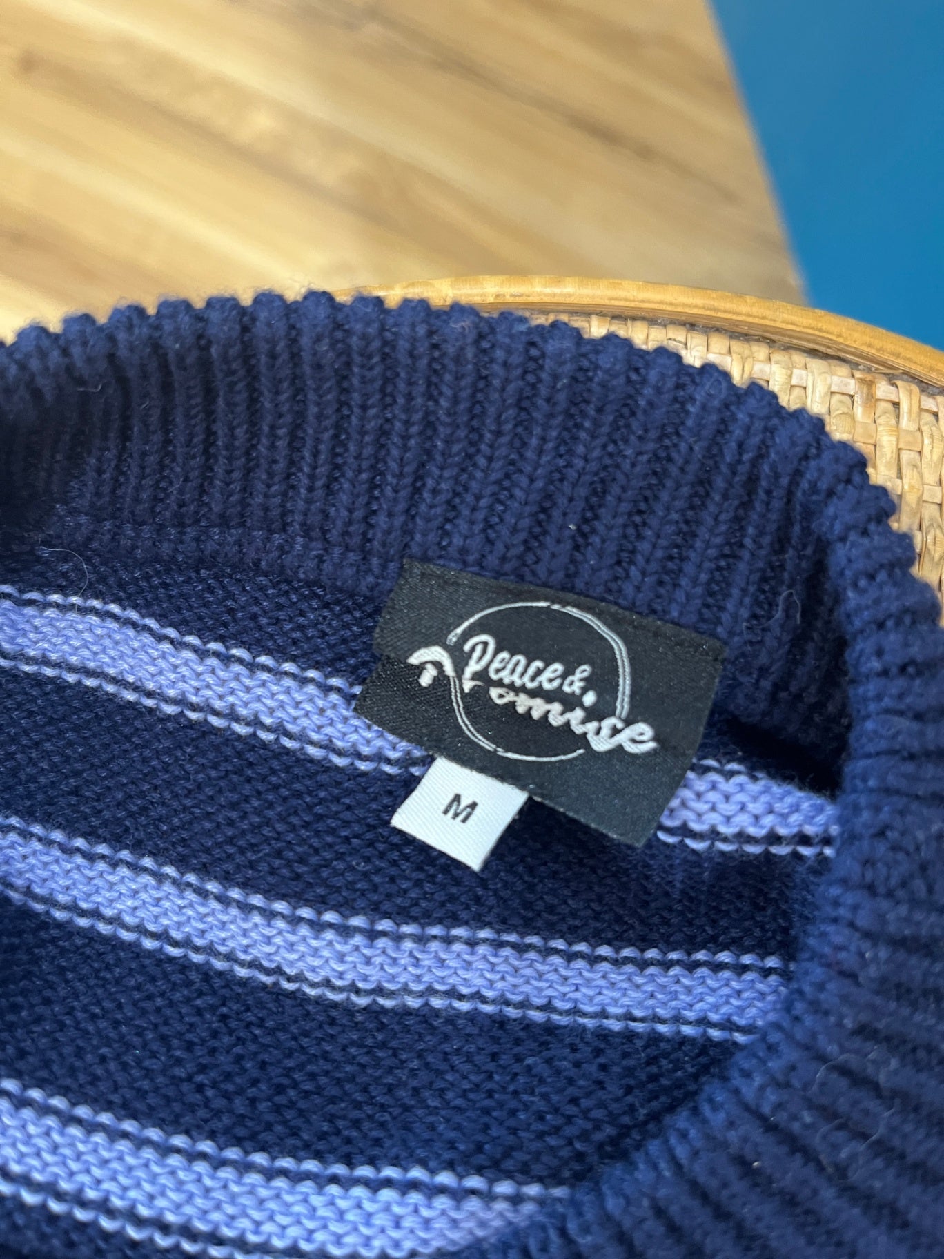 Peace & Promise Jersey Blue/Light Purple Stripes Size M