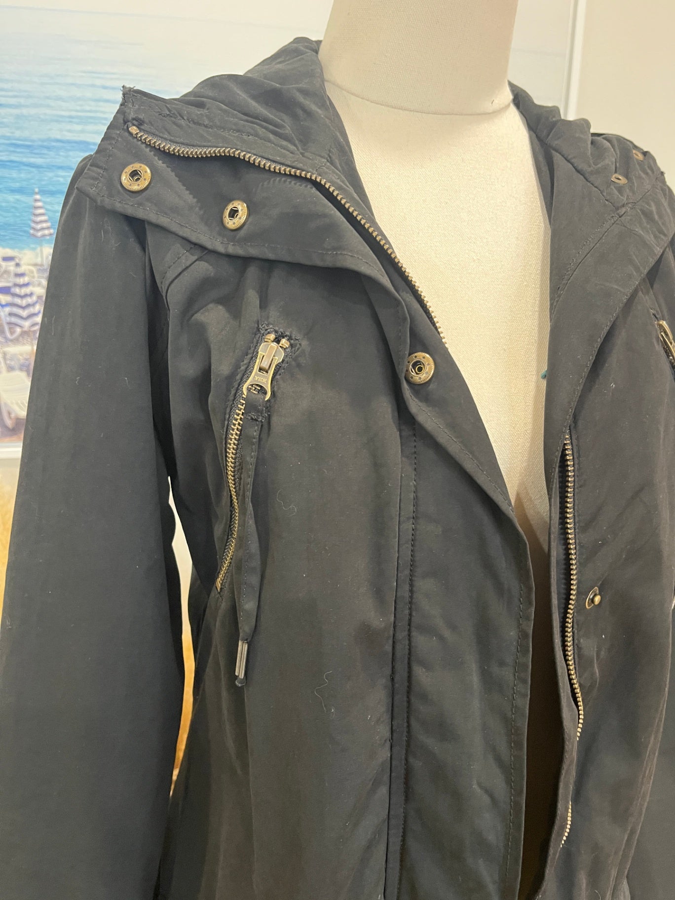 gsus sindustries Black Jacket w/hood Size Small