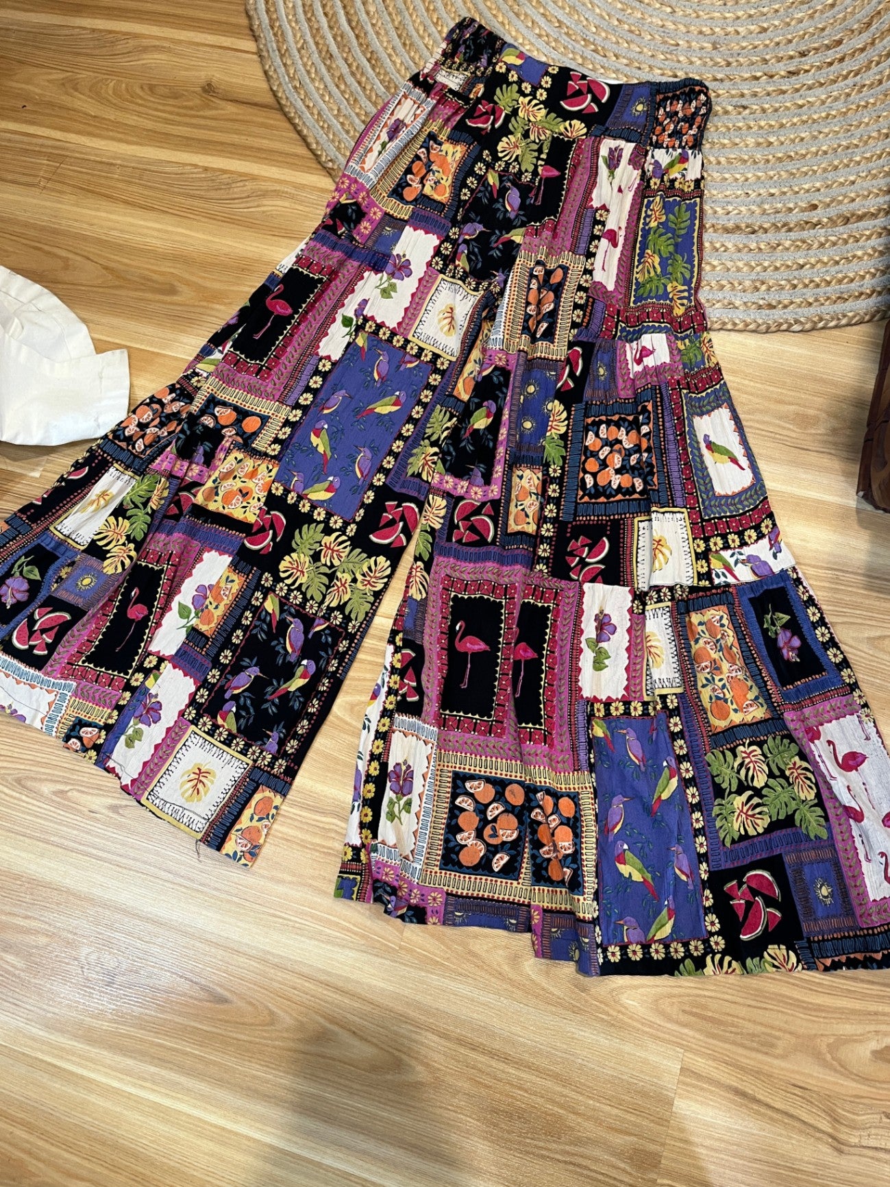 Flamingo Hippy Super Wide Leg Pants Size M