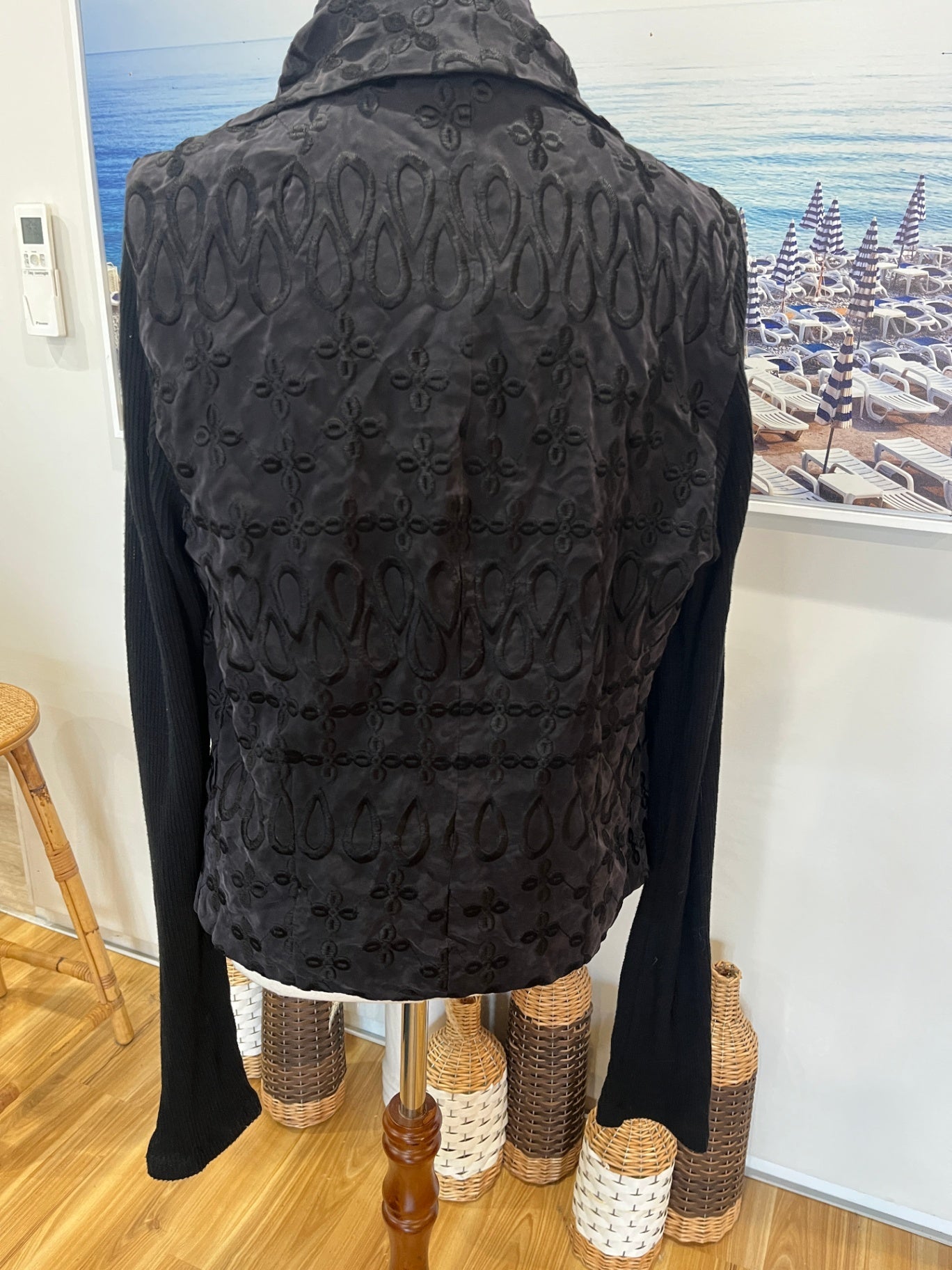 Biya Jacket Broderie Knit Sleeve Medium
