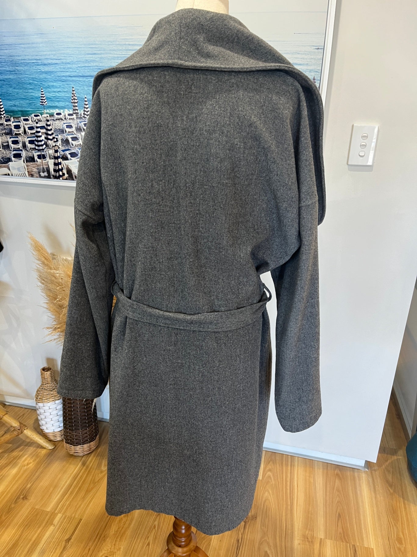 IvyBlu Waterfall Coat - Size 14 - Grey