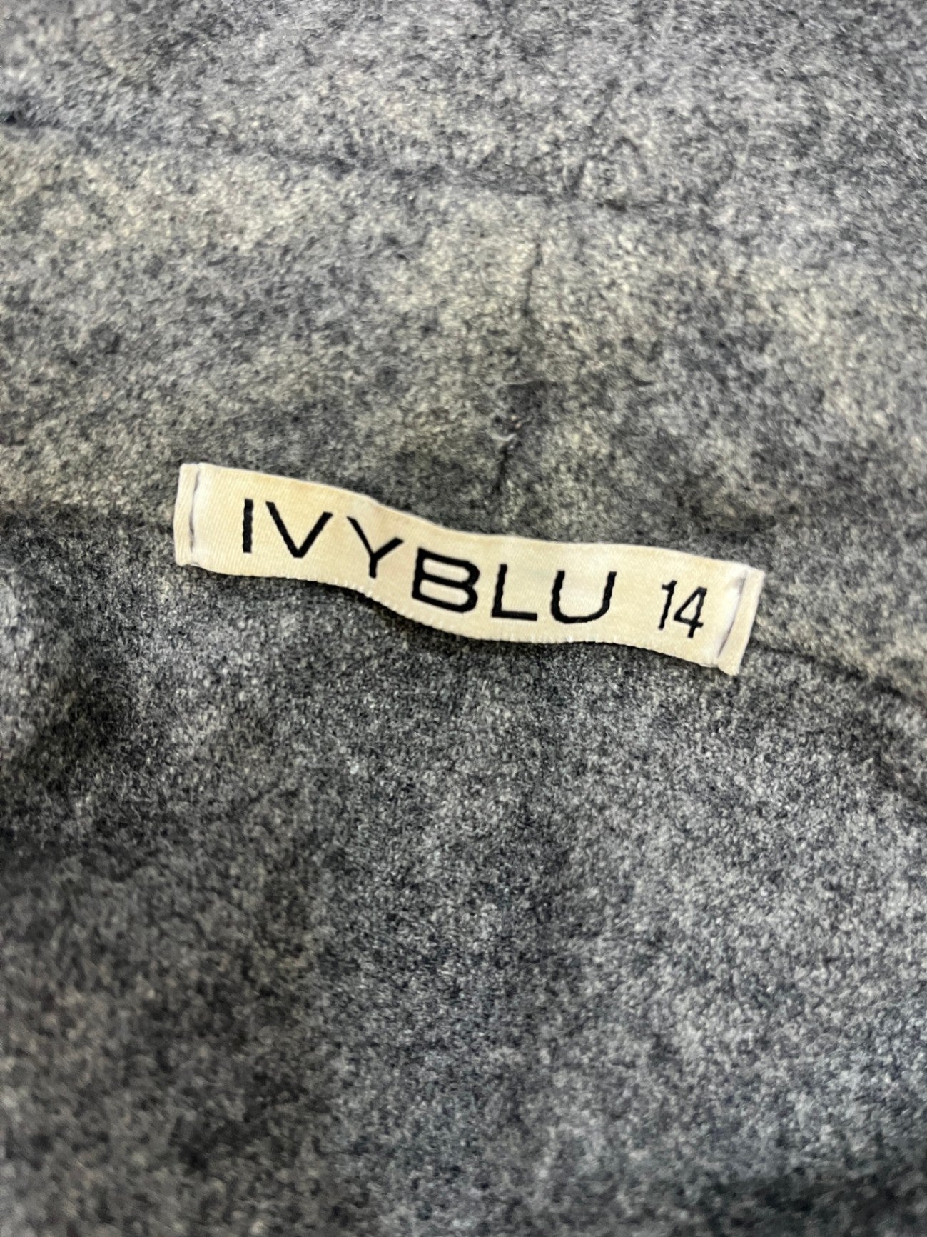 IvyBlu Waterfall Coat - Size 14 - Grey