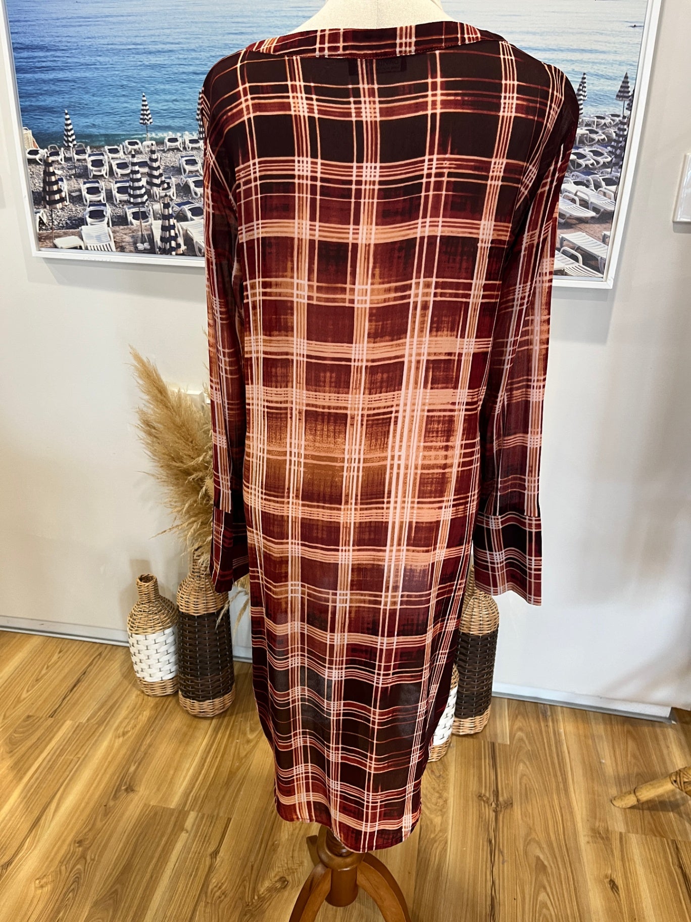 DAVID POND Stylish Plaid Top Size 10