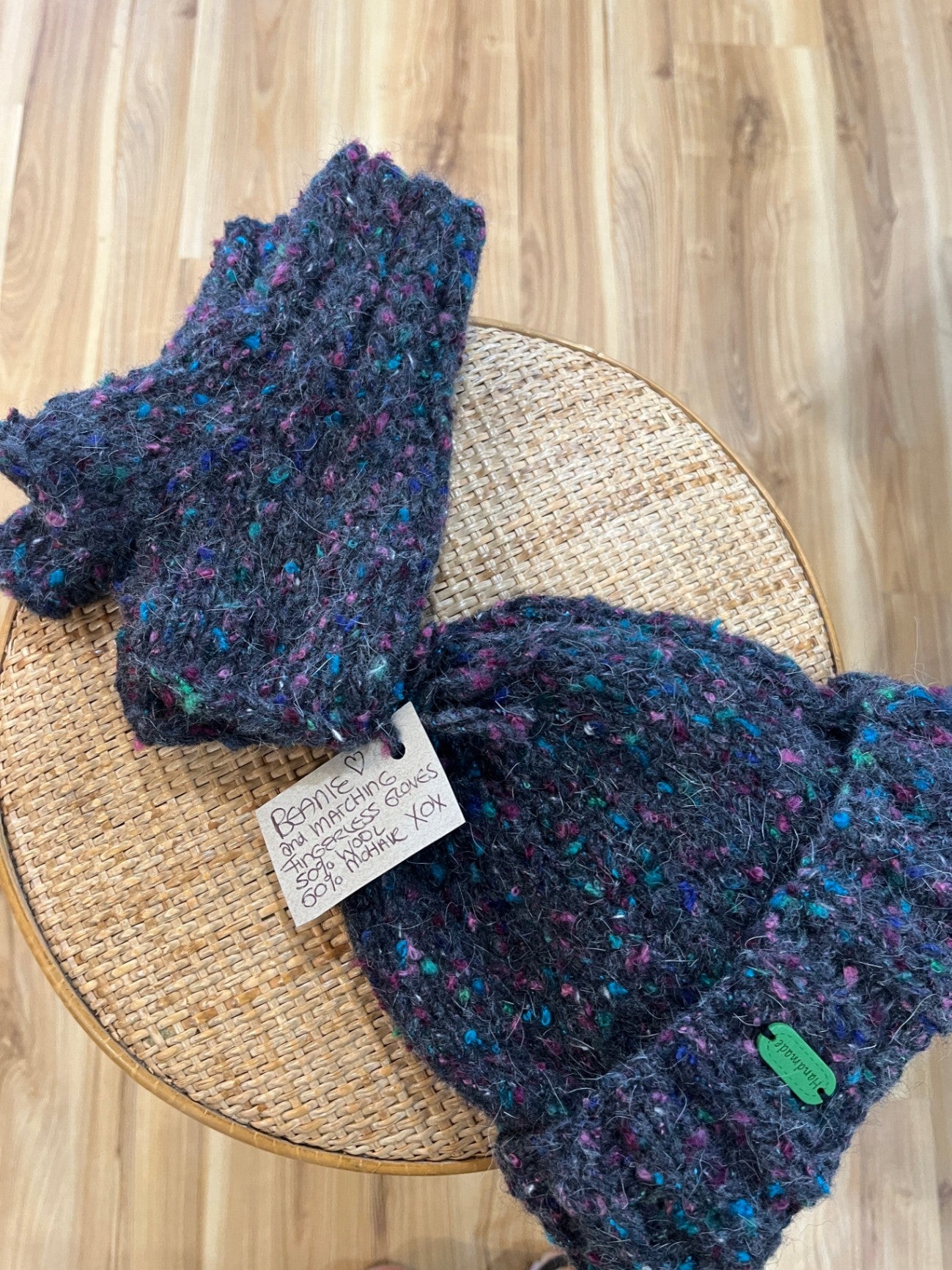 Handmade Beanie and Fingerless Gloves