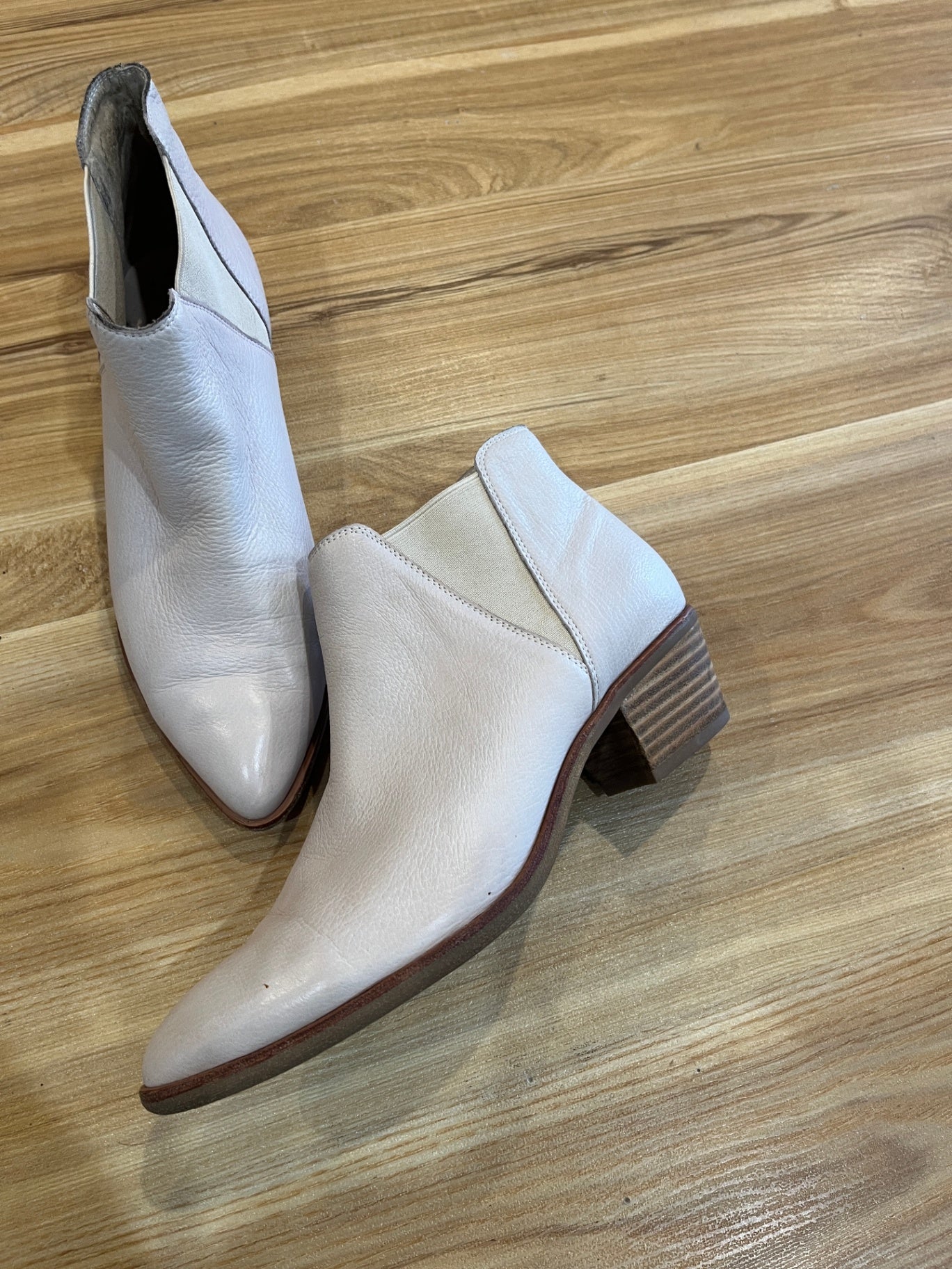 Isabella Cream Ankle Boots Size 39 