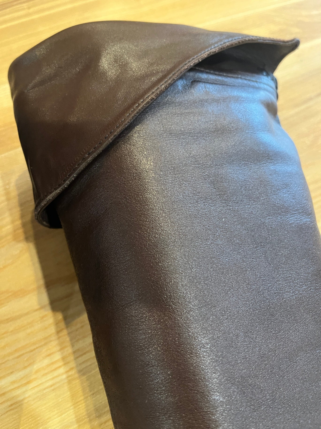 Freeflex by Jane Shilton Brown Leather Knee-High Boots with Fold-Over Cuff, Size 39