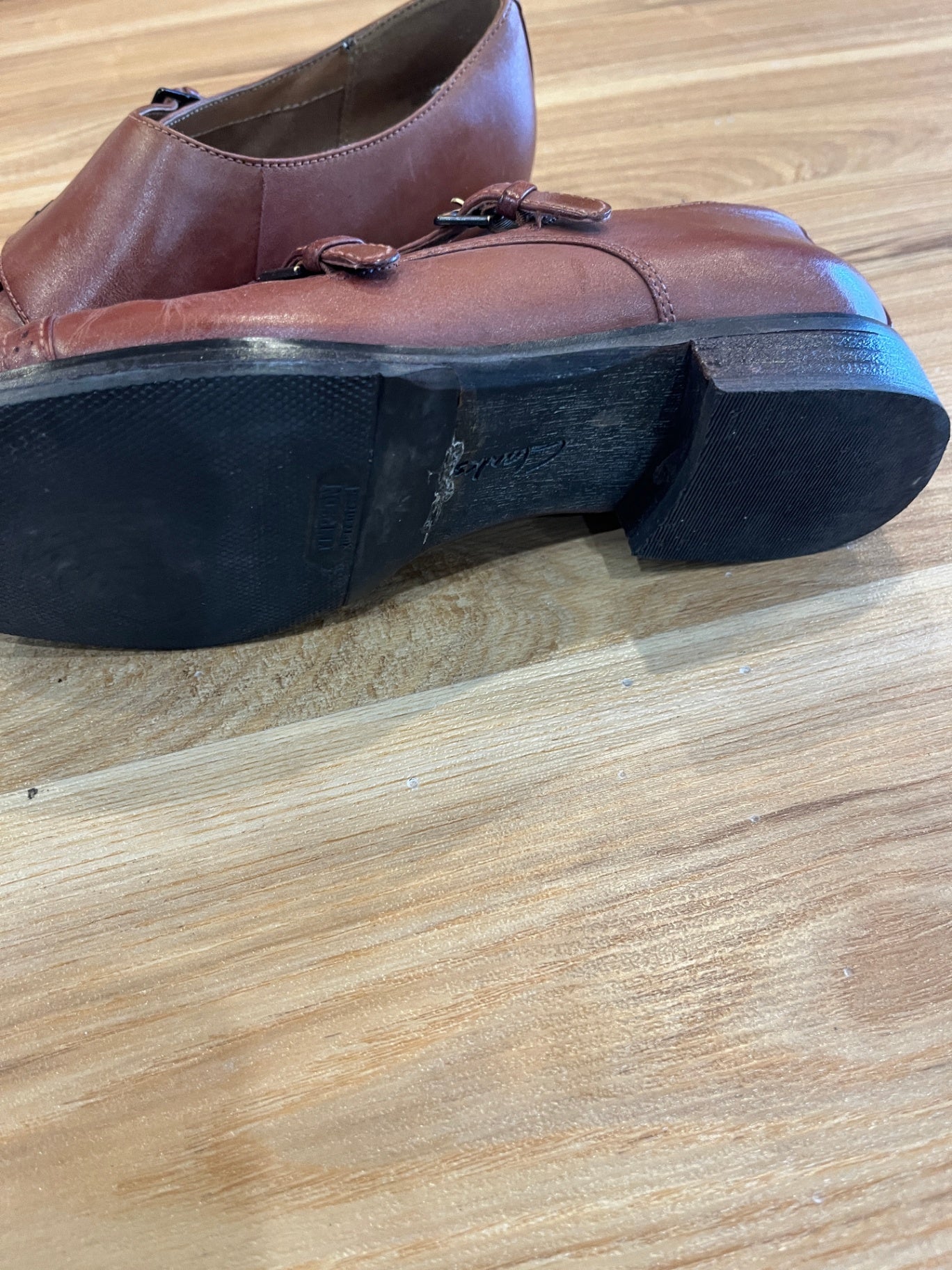 Clarks Softwear Brown Leather Shoes