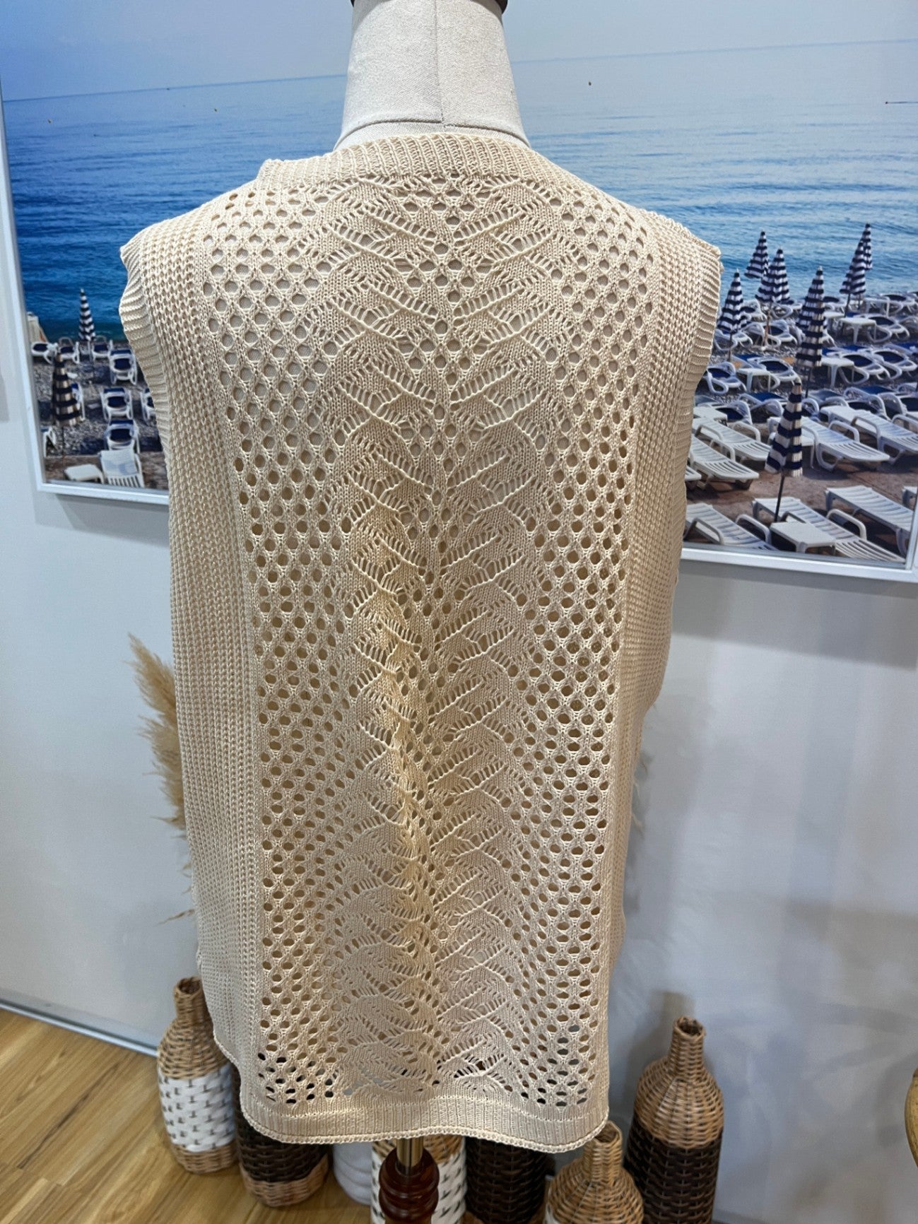 Cream Vest Size S/M