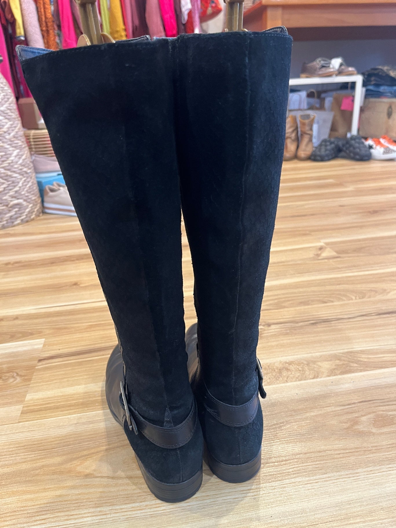 Caprice Black Knee-High Leather Boots 39