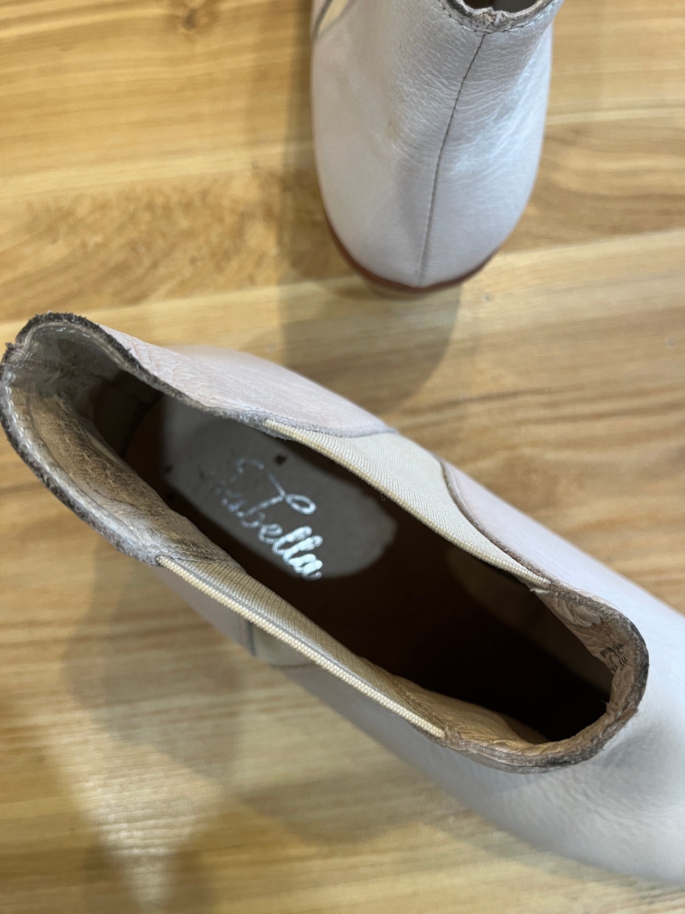 Isabella Cream Ankle Boots Size 39 
