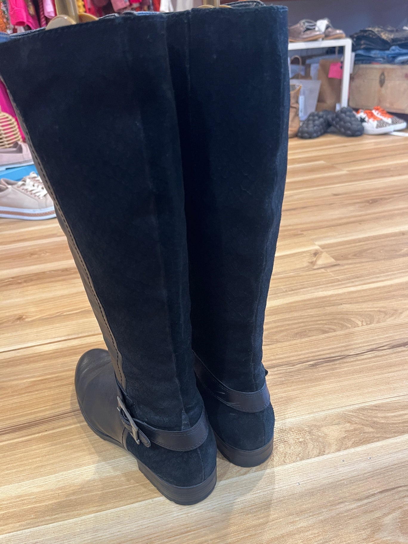 Caprice Black Knee-High Leather Boots 39