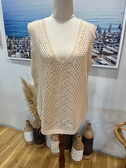 Cream Vest Size S/M