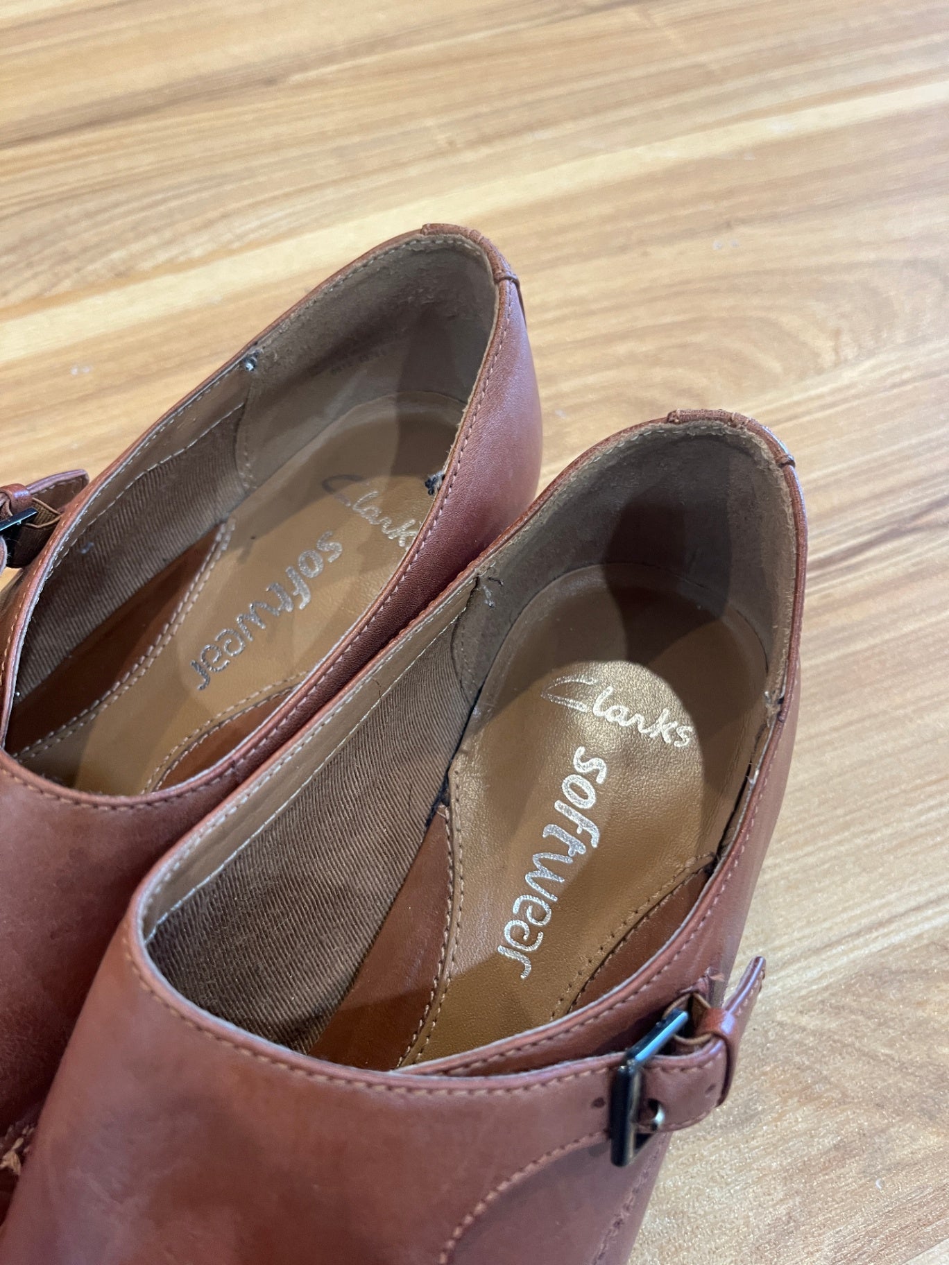 Clarks Softwear Brown Leather Shoes
