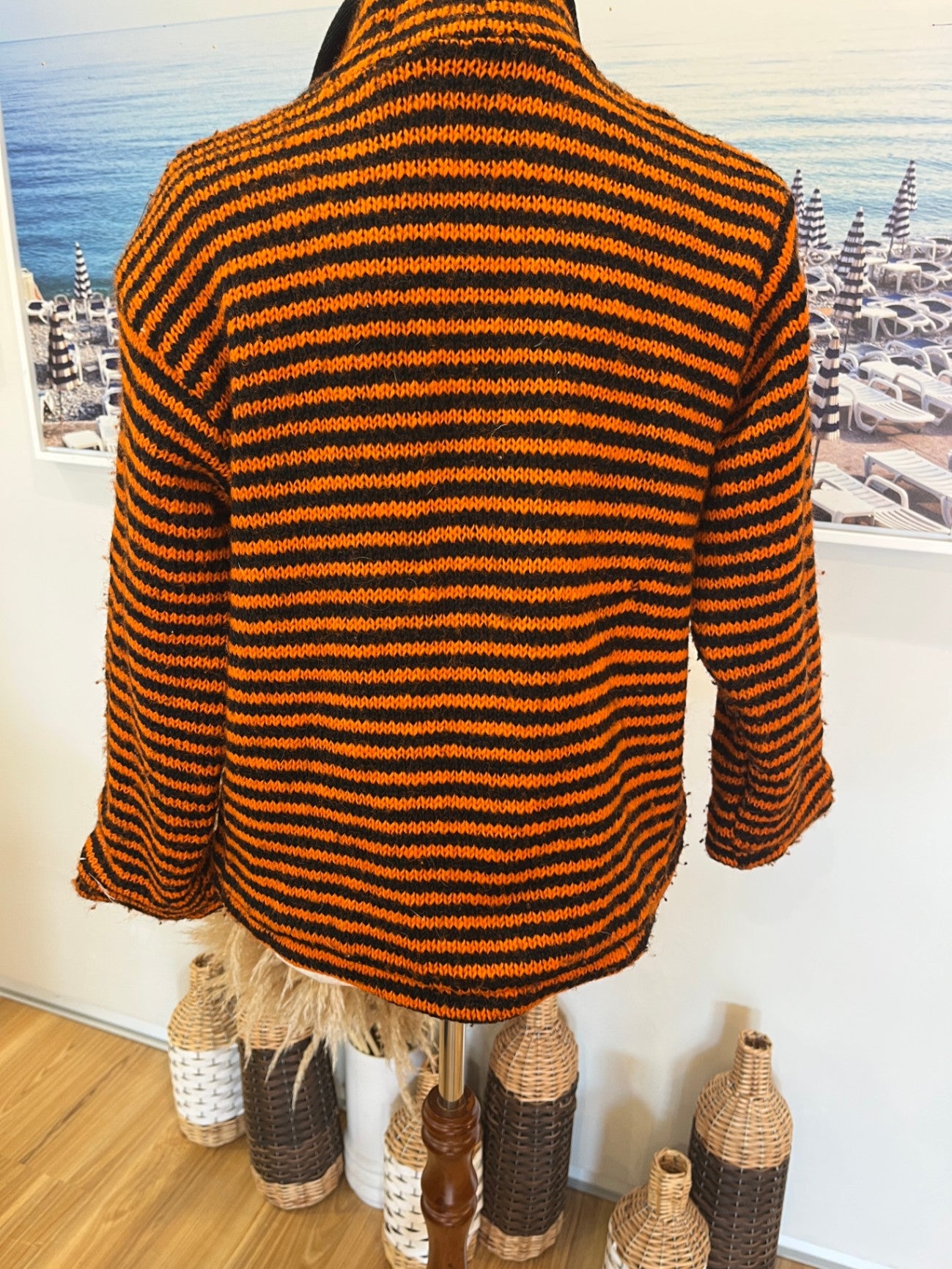 Inc Antations Jacket - Black and Orange Stripes