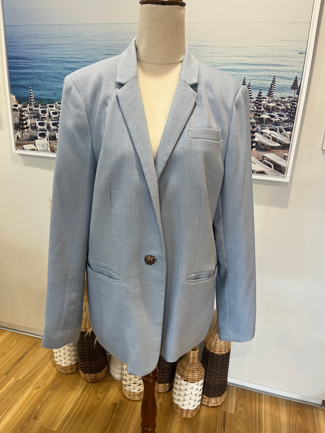 Emerge Pale Blue Blazer 