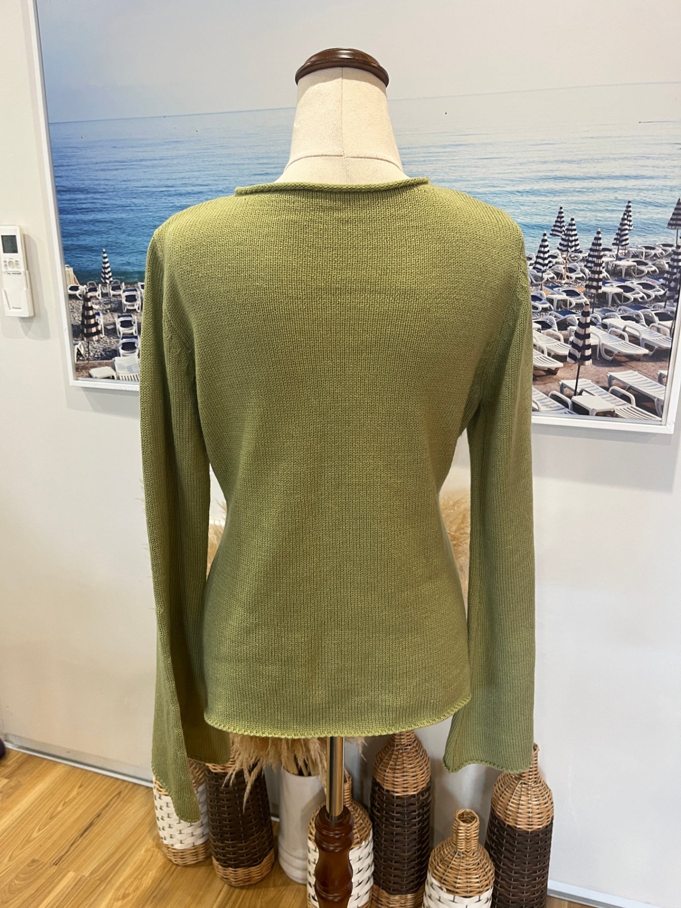 Flared Sleeves Jersey - Pale Green