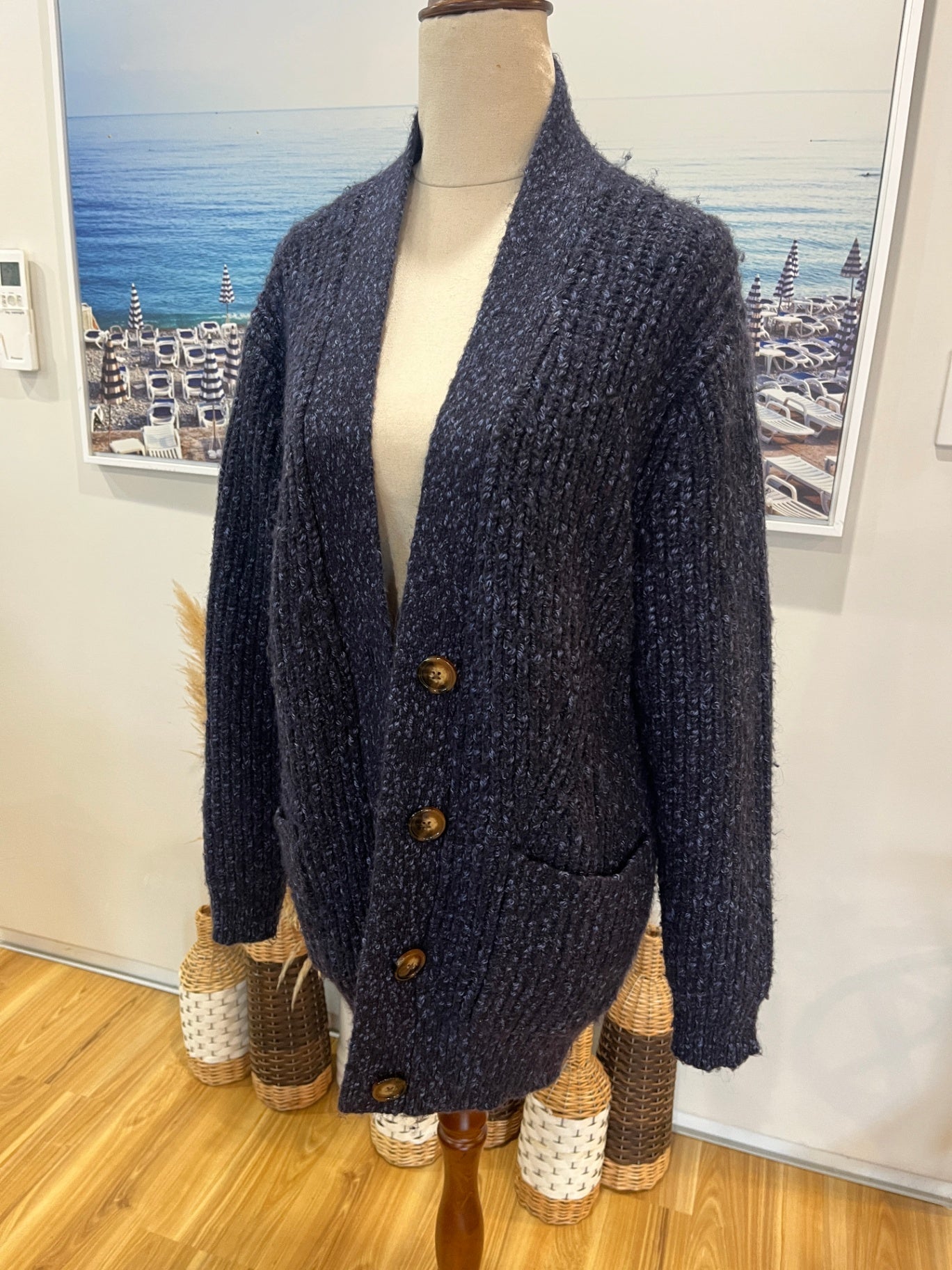 M&S Collection Cardigan M Navy Blue