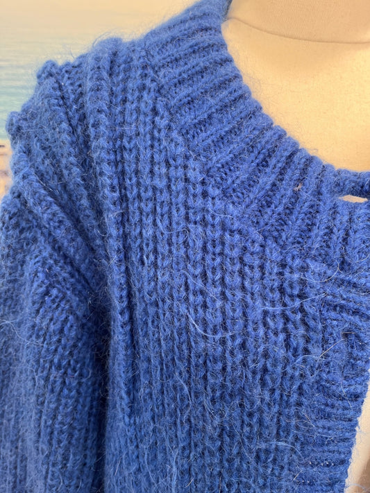 Nicole Bright Blue Cardigan Size 12 