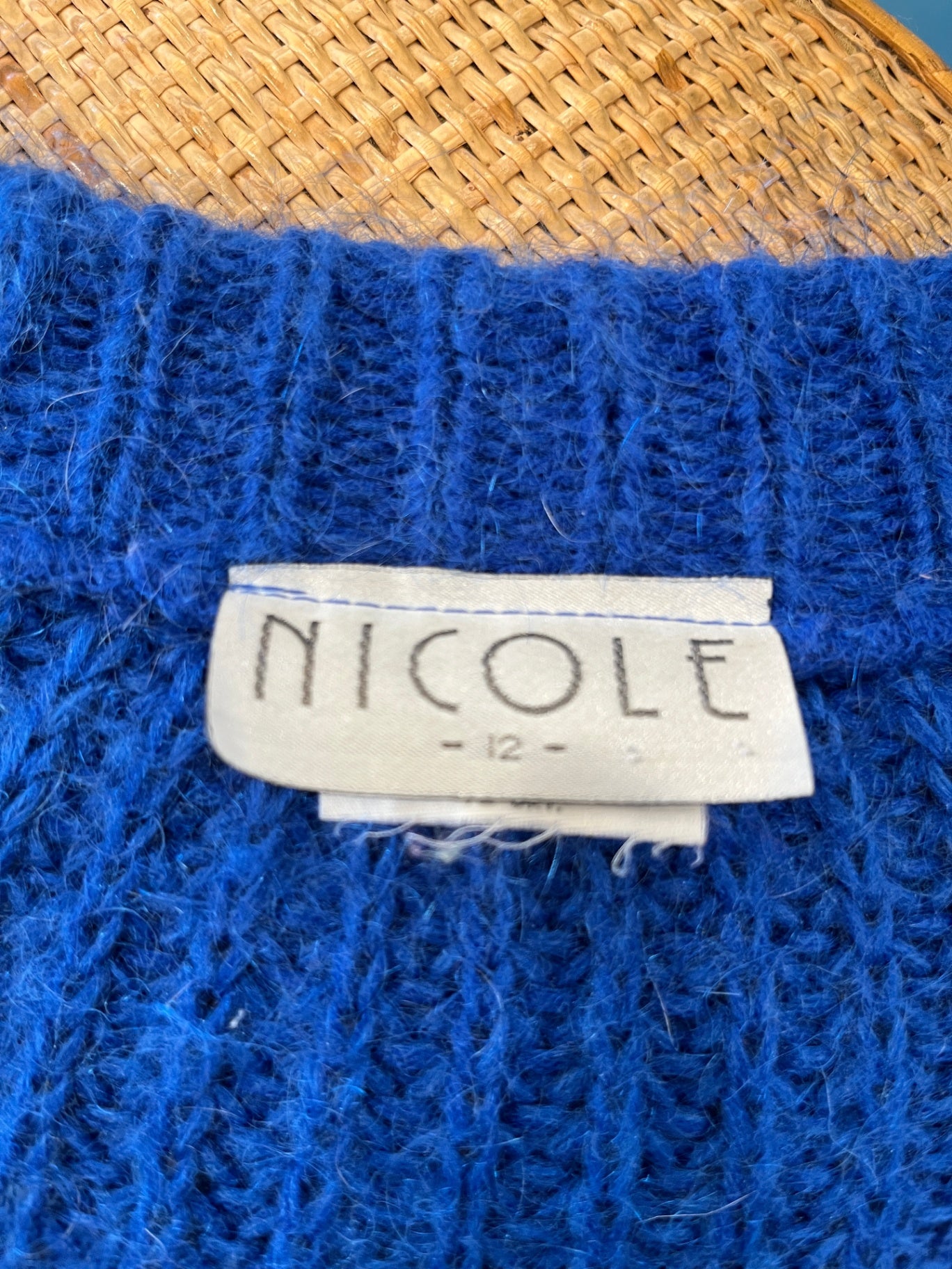 Nicole Bright Blue Cardigan Size 12 