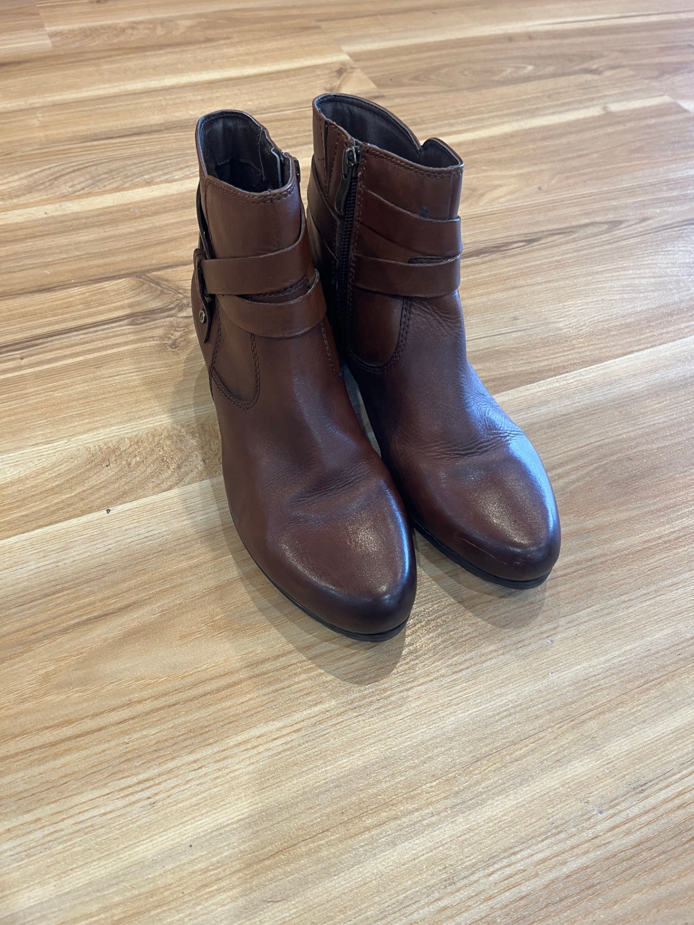 Caprice Brown Ankle Boots Size EU 38.5