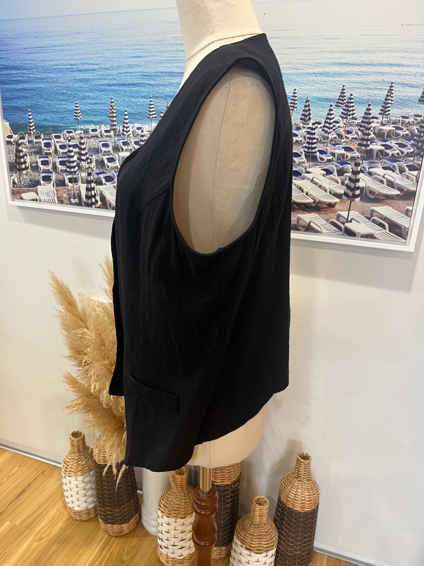 Black Waist Coat Size XL