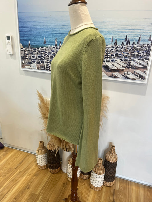 Flared Sleeves Jersey - Pale Green