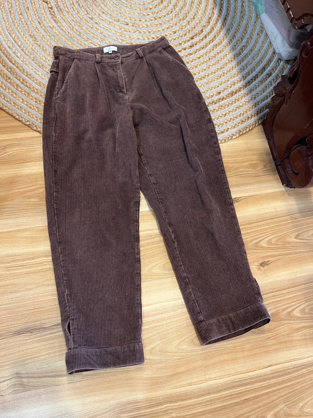 Grace Hill Corduroy Pants Dusty Maroon, Size 12