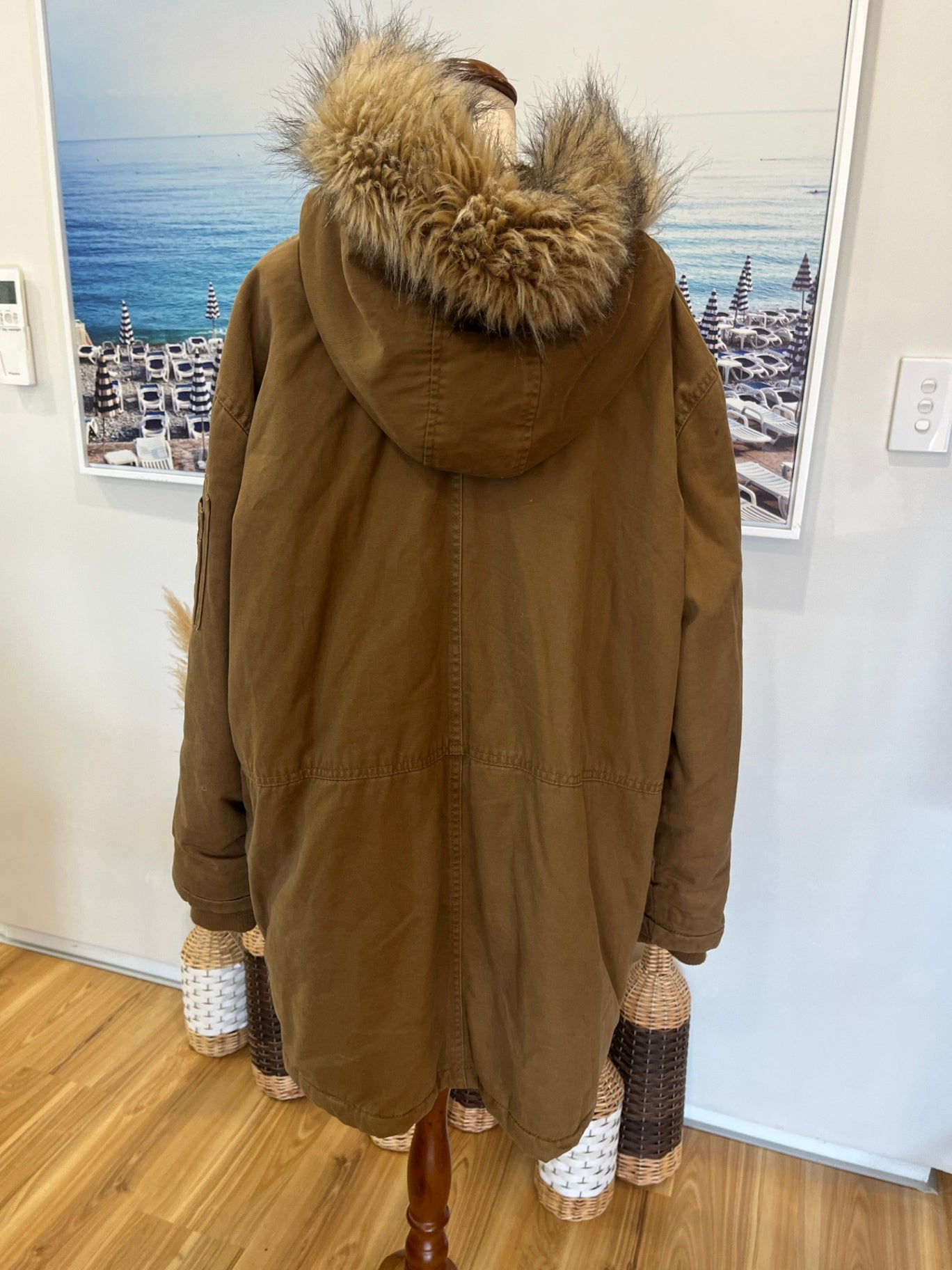 COTTON:ON Hooded Jacket, Tan Size 14