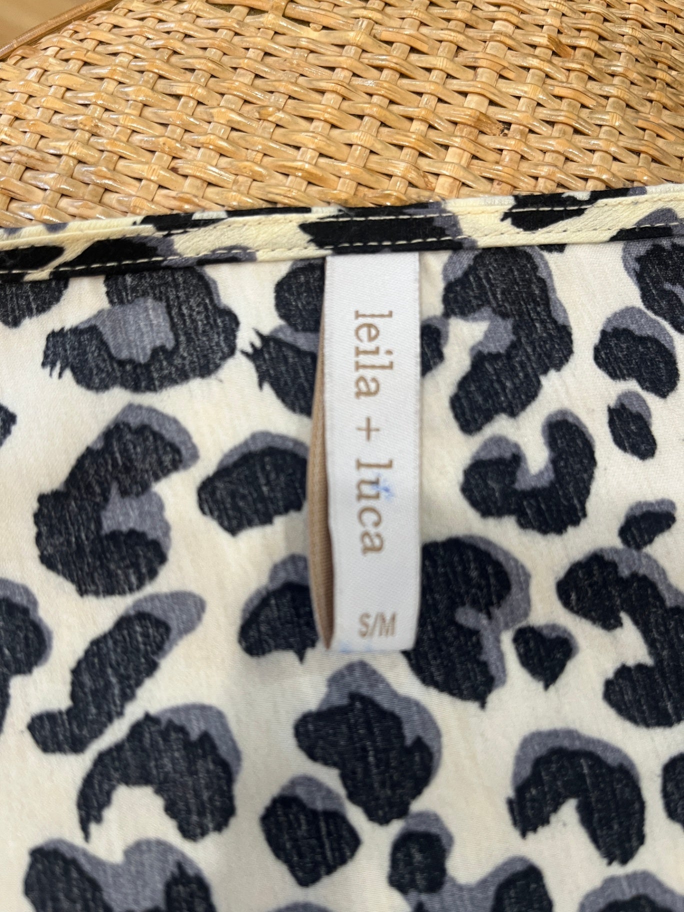 Leila + Luca Leopard Print Top Size S/M 