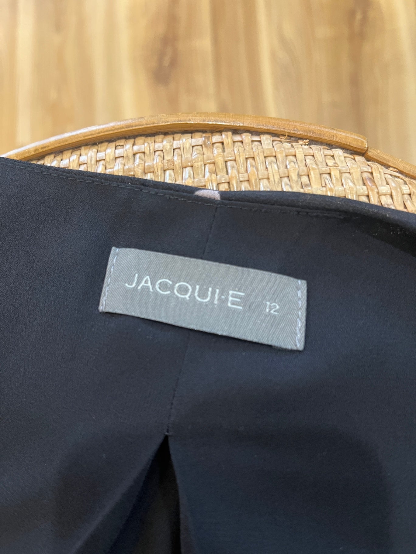 JACQUIE Top Black with Pink Polka Dots Size 12