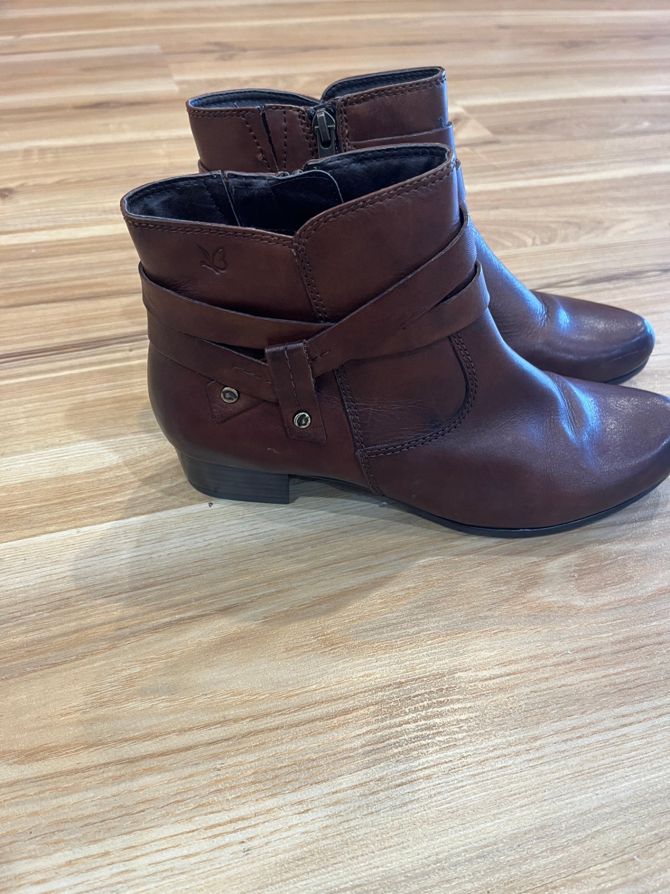 Caprice Brown Ankle Boots Size EU 38.5