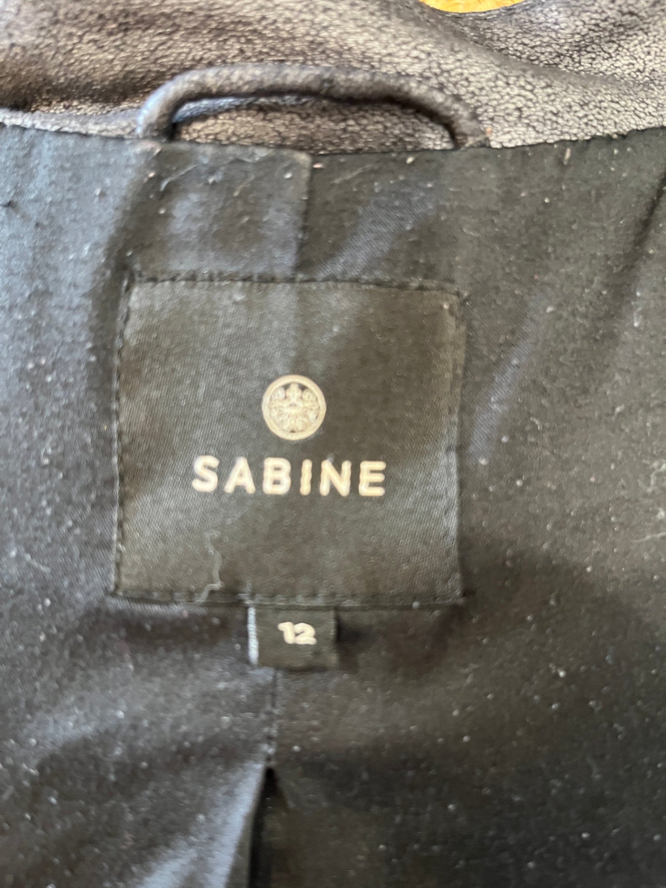 Sabine Jacket Gun Metal Grey Biker Style Size 12