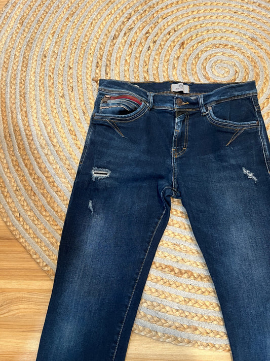 LTB Blue Distressed Slim Jeans – W31 L32 Mid-Rise