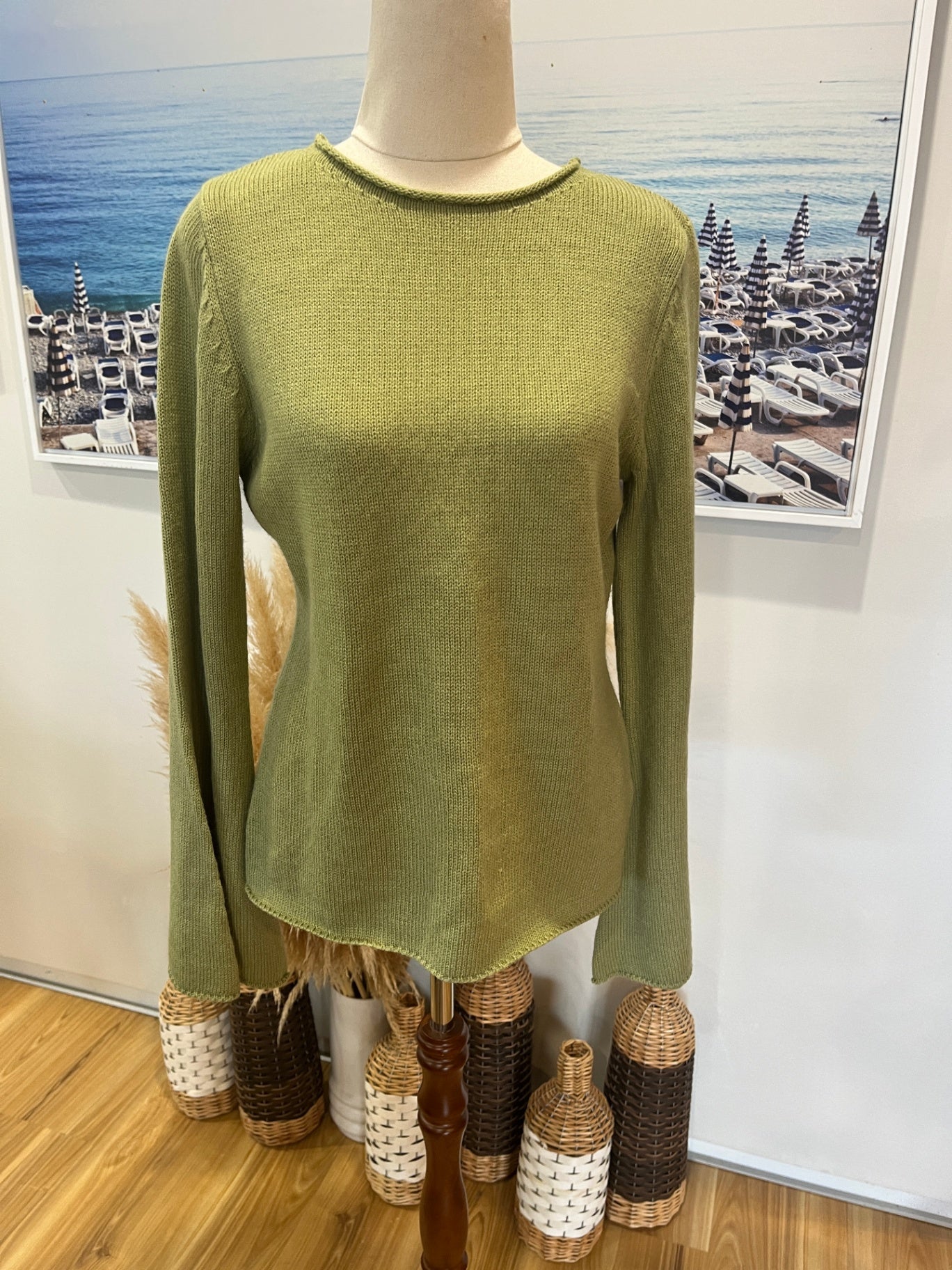 Flared Sleeves Jersey - Pale Green