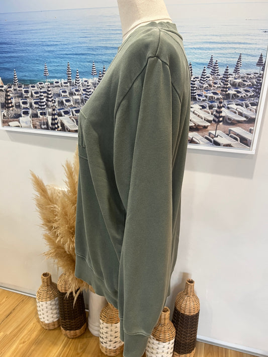 Country Road Sweatshirt XXS Green Oversized