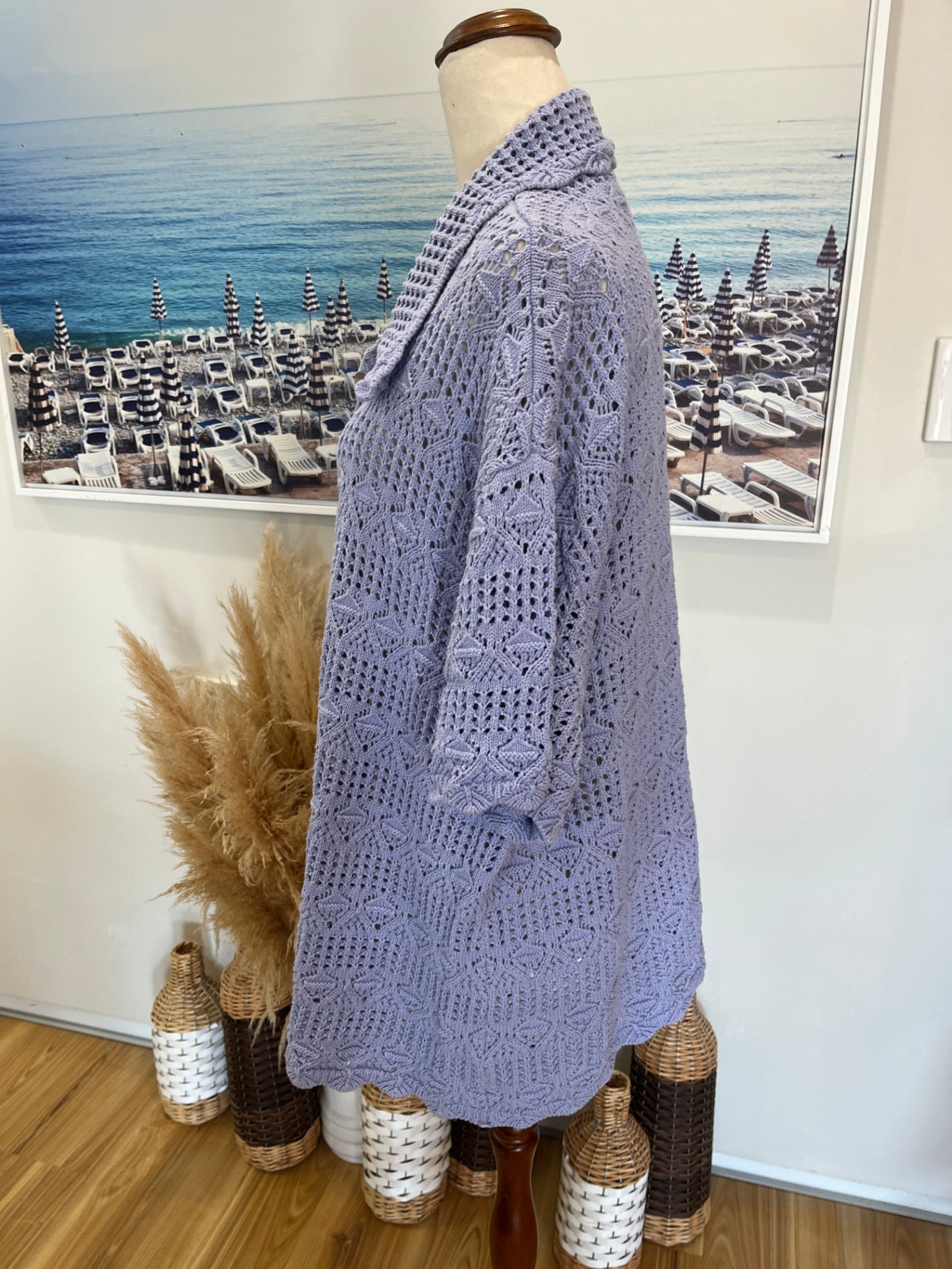 GHANDA Cardigan L Lavender