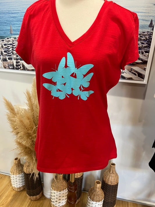 Vibrant Red T-Shirt Size M