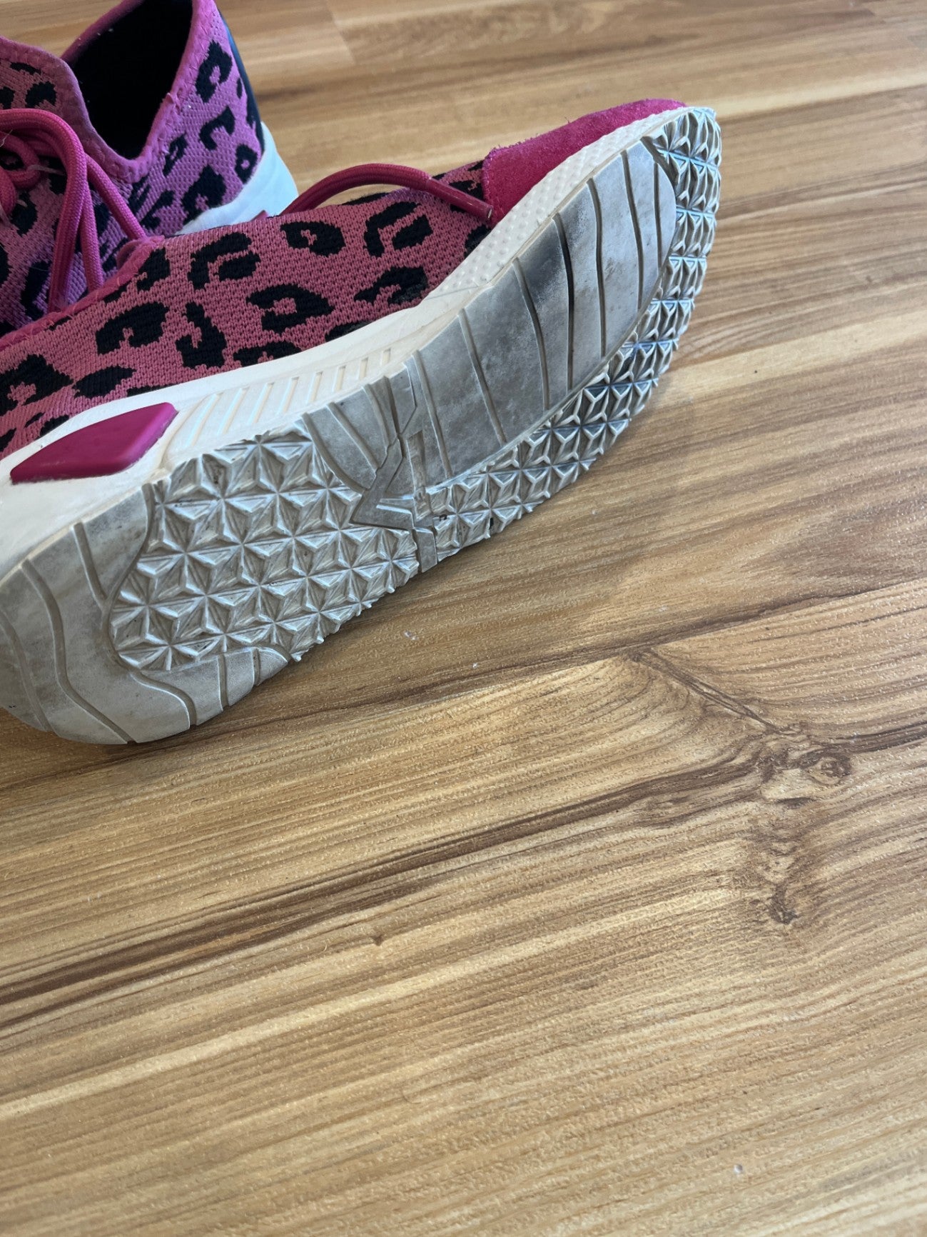 Diesel Sneakers Black and Pink Leopard Print Design
