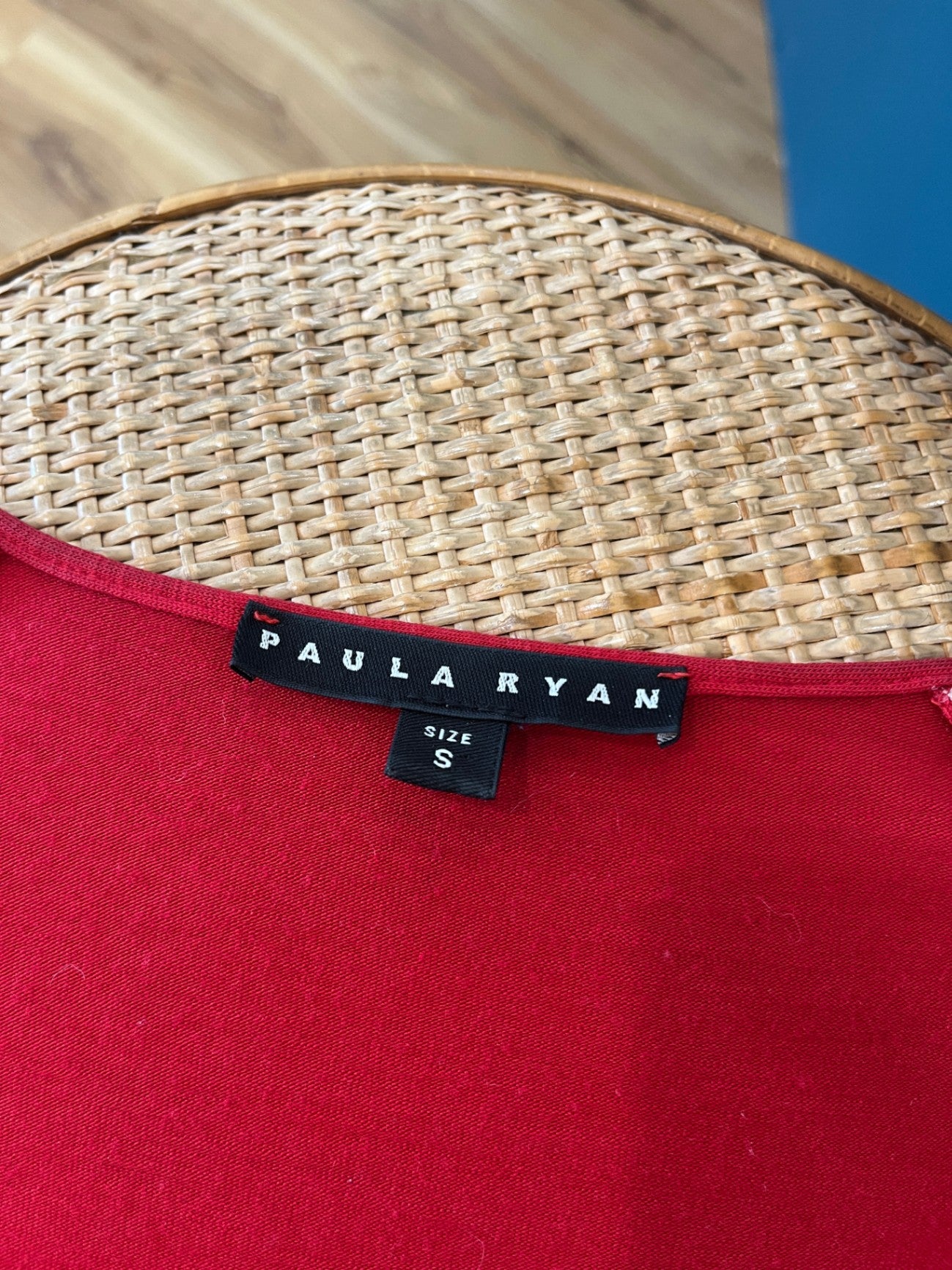 PAULA RYAN Red Cardigan Small 