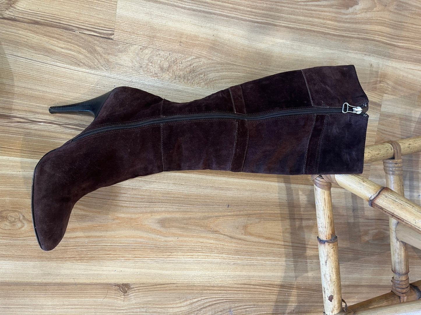 Made in Italy Boots Brown Suede Genuine Size 38