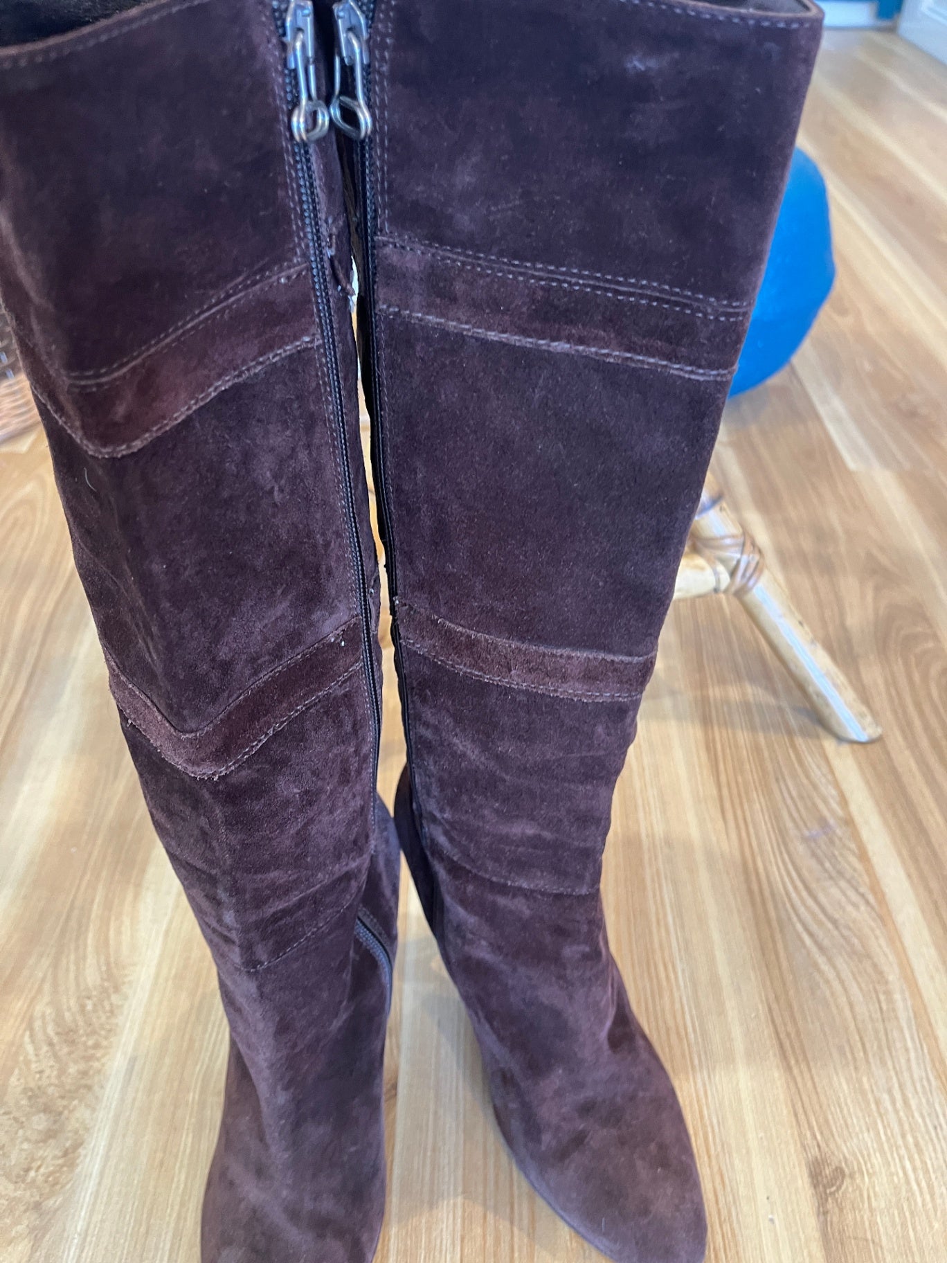 Made in Italy Boots Brown Suede Genuine Size 38