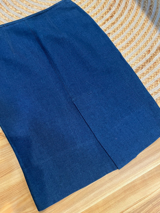 Zara Knee Length Skirt Blue, Medium