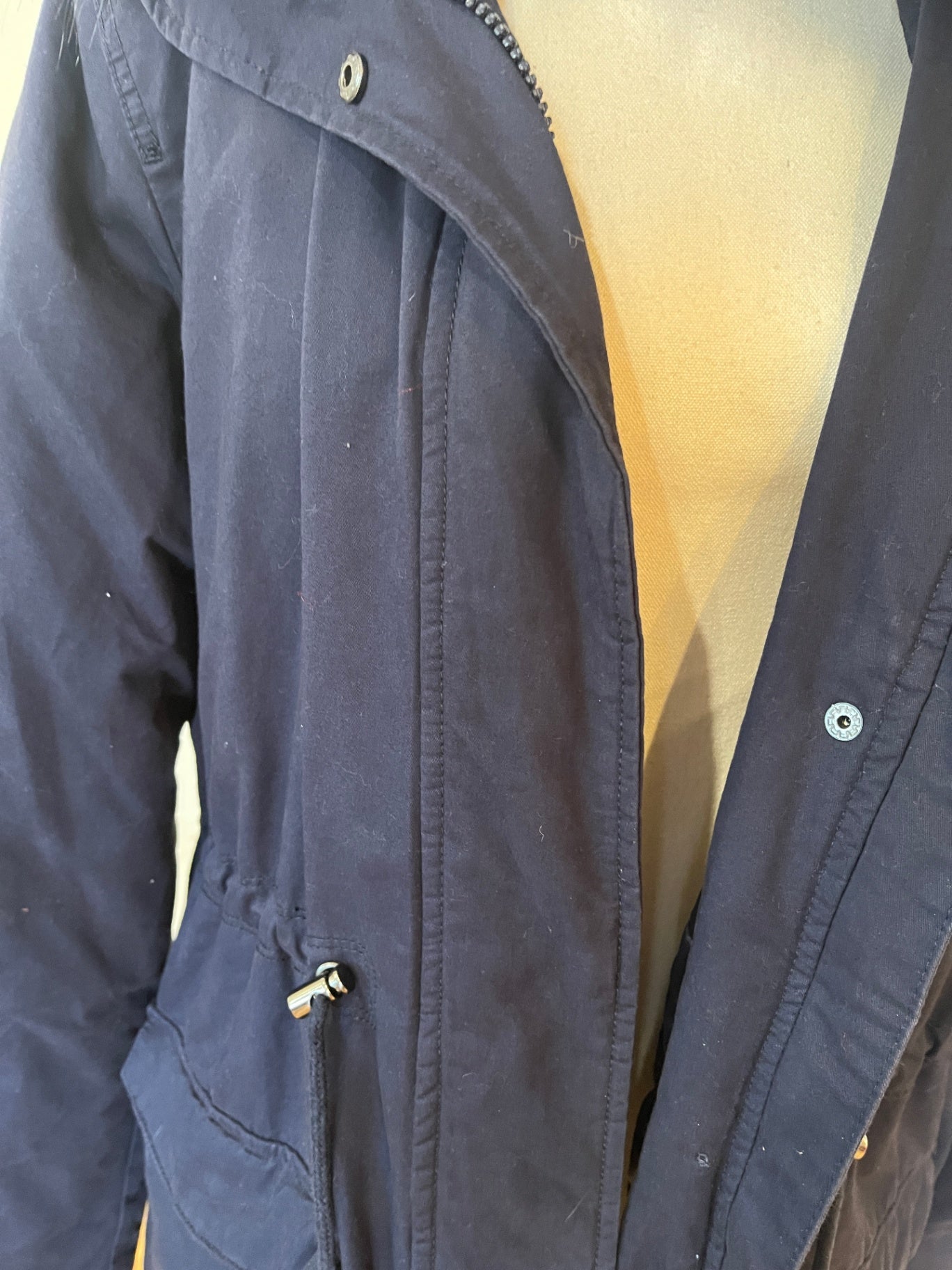 Sierra Winter Hood Faux Fur Blue Jacket Size 16