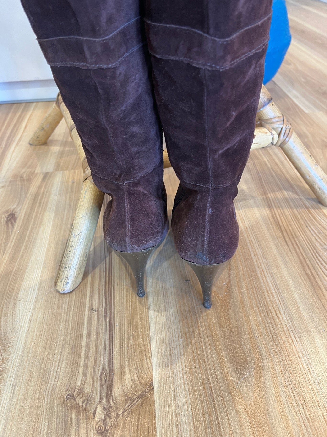 Made in Italy Boots Brown Suede Genuine Size 38